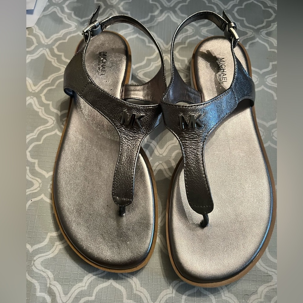 Silver MK sandal